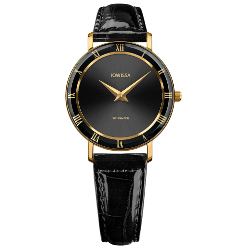 JOWISSA J2.270.M - ROMA 30mm - Gold/Black - Damski - Zegarek na pasku