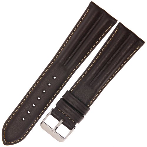 ROCHET Abyss - CIEMNY BRĄZ - 22mm - Skórzany pasek do zegarka