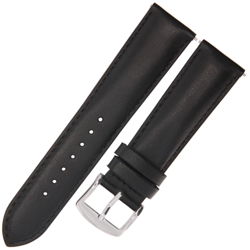 ROCHET New York - CZARNY - 20mm - Skórzany pasek do zegarka