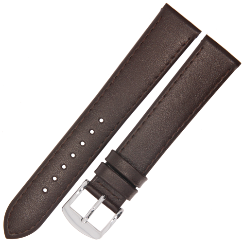 ROCHET Leeds - CIEMNY BRĄZ - 18mm - Skórzany pasek do zegarka