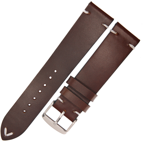 PACIFIC W18  - Ciemny Brąz - 22mm - Skórzany pasek do zegarka