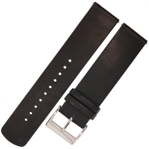PACIFIC W21 - Czarny - 22mm - Skórzany pasek do zegarka