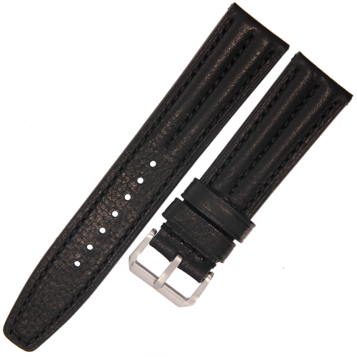 PACIFIC W40 - Czarny - 22mm - Skórzany pasek do zegarka