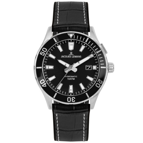 JACQUES LEMANS 1-2131A - Hybromatic - Męski - Zegarek na pasku