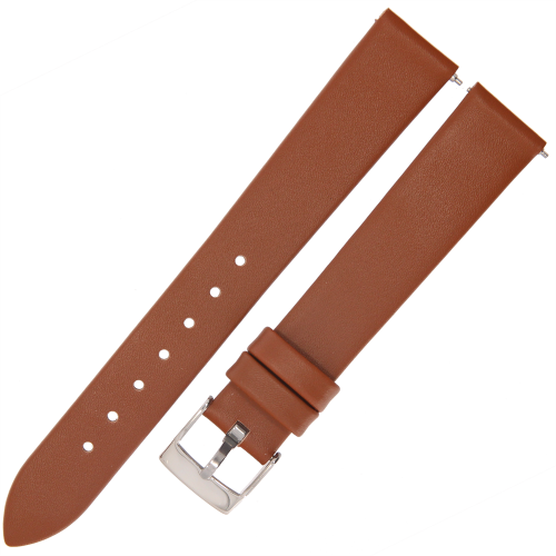PACIFIC W77 - Jasny Brąz - 16mm - Skórzany pasek do zegarka o gładkiej strukturze