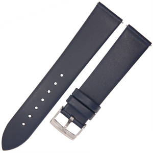PACIFIC W77 - Granatowy - 20mm - Skórzany pasek do zegarka o gładkiej strukturze