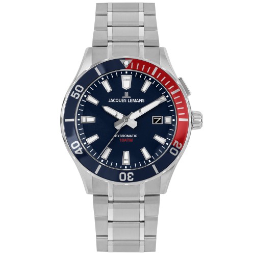 JACQUES LEMANS 1-2131E - Hybromatic - Męski - Zegarek na bransolecie