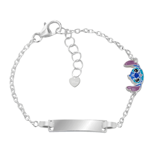 DISNEY - Stitch - Ag925 - Srebrna bransoletka z blaszką
