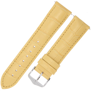 HIRSCH Duke L - ŻÓŁTY - 22mm - Skórzany pasek do zegarka