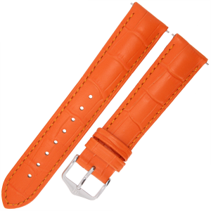 HIRSCH Duke L - POMARAŃCZOWY - 20mm - Skórzany pasek do zegarka