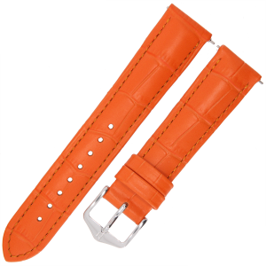HIRSCH Duke M - POMARAŃCZOWY - 18mm - Skórzany pasek do zegarka