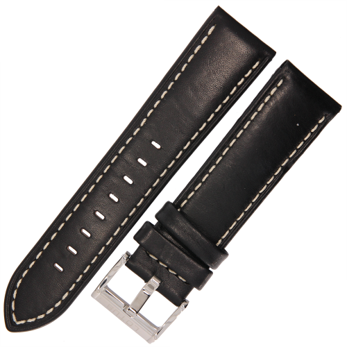 LOTUS L15415 - BC05736 - 23mm - CZARNY - Skórzany pasek do zegarka