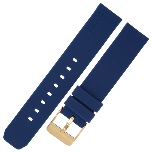 PUMA PU103672002 - 18mm - Granatowy - Silikonowy pasek do zegarka