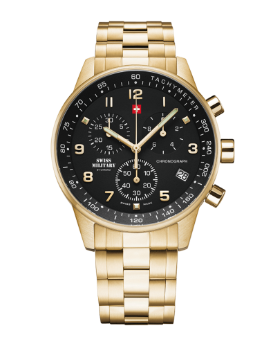 SWISS MILITARY by Chrono SM34012.12 - Minimalist Chronograph - Męski - Szwajcarski zegarek na bransolecie