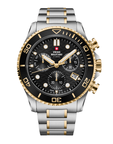 SWISS MILITARY SM34101.03 - XL Chronograph - Męski - Szwajcarski zegarek na bransolecie