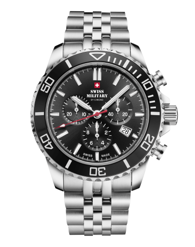 SWISS MILITARY SM34103.01 - Sports Chronograph - Męski - Szwajcarski zegarek na bransolecie
