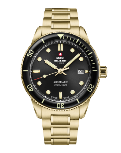 SWISS MILITARY SMA34106.04 - Automatic Dive 200m - Męski - Szwajcarski zegarek na bransolecie