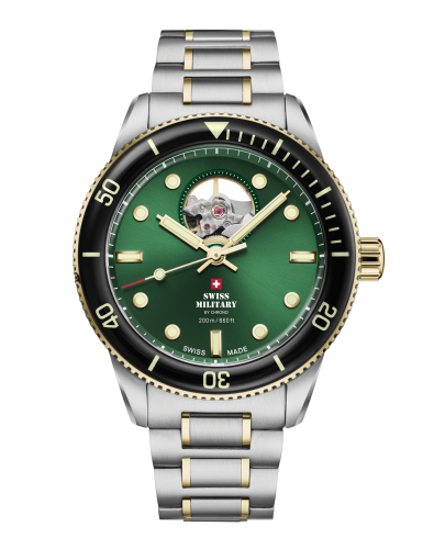 SWISS MILITARY SMA34106.13 - Automatic Dive 200m - Męski - Szwajcarski zegarek na bransolecie