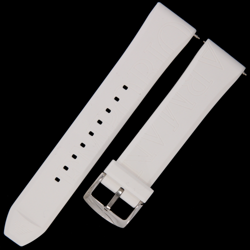 EMPORIO ARMANI Luizi AR1054 - 20mm - BIAŁY - Silikonowy pasek do zegarka