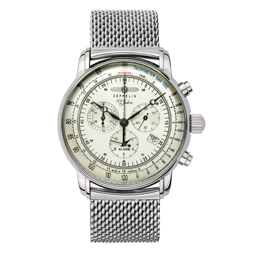 ZEPPELIN 8680M-3 - 100 Jahre Chronograph - Męski - Zegarek na bransolecie