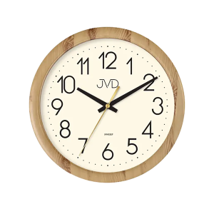 JVD H608.2 - 22cm - JASNY BRĄZ imitacja drewna - Zegar ścienny