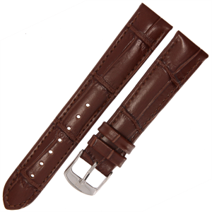 HORIDO 1320 - CIEMNY BRĄZ - 18mm - Skórzany pasek do zegarka