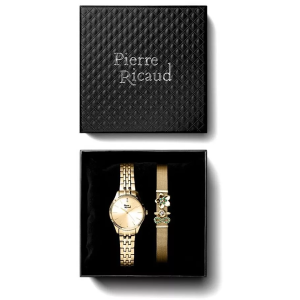 PIERRE RICAUD P21018.1111Q148.1 - Damski - Zegarek na bransolecie + Bransoletka