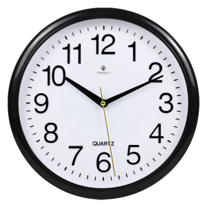 PERFECT WC-30001- 30cm - CZARNY - Zegar ścienny