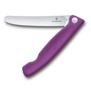 VICTORINOX 6.7835.FC1 - 11cm - FIOLETOWY - Nóż piknikowy z ostrzem ząbkowanym