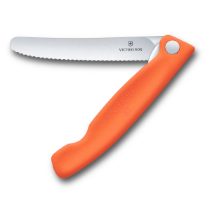 VICTORINOX 6.7839.FC1 - 11cm - POMARAŃCZOWY - Nóż piknikowy z ostrzem ząbkowanym