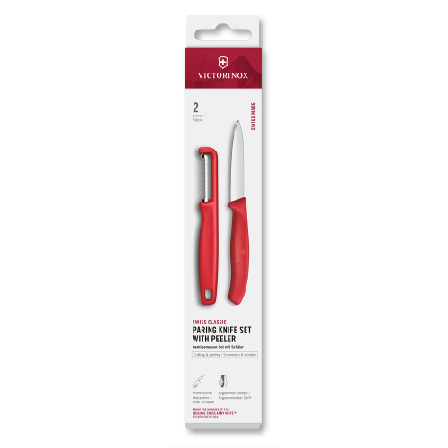 VICTORINOX 6.7111.21C1 - Swiss Classic, zestaw nóż i obieraczka, czerwony