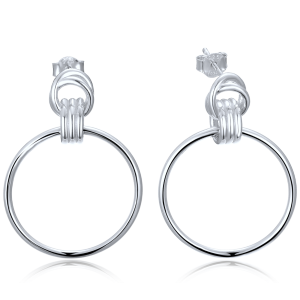 MINET JMAS0297SE00 - Ag925 - Nowoczesne srebrne kolczyki pierścienie