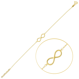 MINET JMG0267WGB17 - Au 585 / 0,80g - Elegancka złota bransoletka nieskończoności