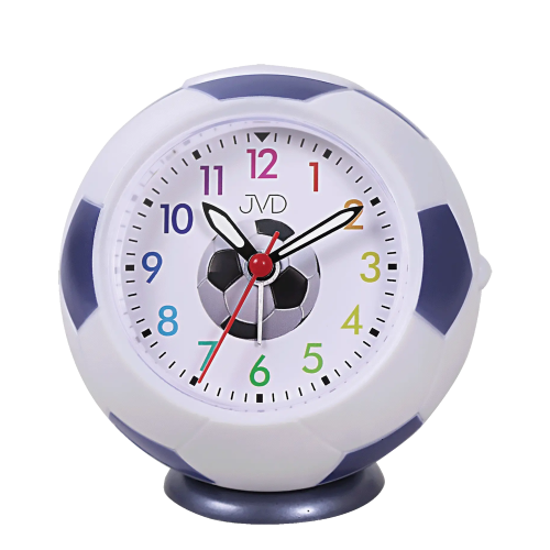 JVD SRP9001.2 - 9cm - Biało-Niebieski - Budzik wskazówkowy
