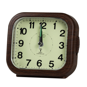 JVD RB1603.1 - 12x11cm - Brązowy - Budzik wskazówkowy