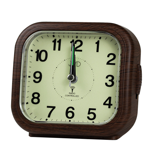 JVD RB1603.1 - 12x11cm - Brązowy - Budzik wskazówkowy