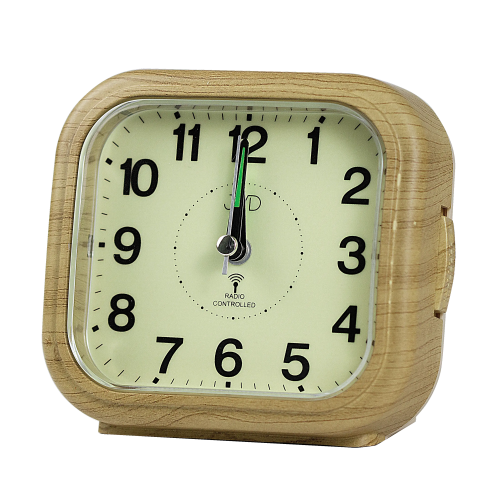 JVD RB1603.2 - 12x11cm - Brązowy - Budzik wskazówkowy