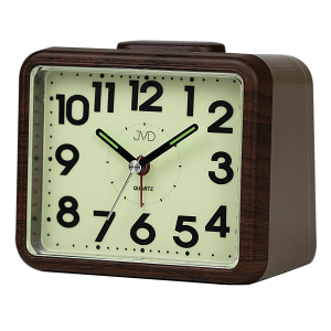JVD SRP1080.2 - 9x11cm - Ciemny brąz - Budzik wskazówkowy