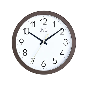 JVD HA229.2 - 20cm - CIEMNY BRĄZ (imitacja drewna) - Zegar ścienny z podświetleniem