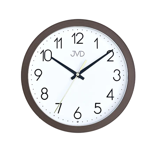 JVD HA229.2 - 20cm - CIEMNY BRĄZ (imitacja drewna) - Zegar ścienny z podświetleniem