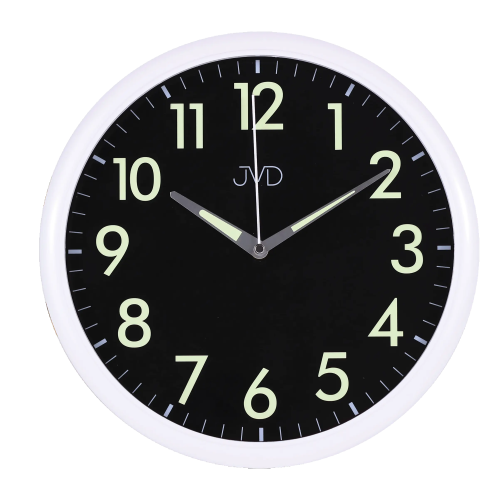 JVD HP301.1 - 30cm - BIAŁY / Czarny - Zegar ścienny