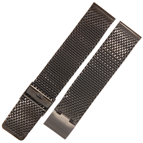 LAVVU LPSNB20 - 20mm - CZARNA - Stalowa bransoleta do zegarka