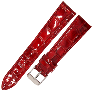 LAVVU Croco Ocala LSAGR20 - 20mm - CZERWONY - Skórzany pasek do zegarka