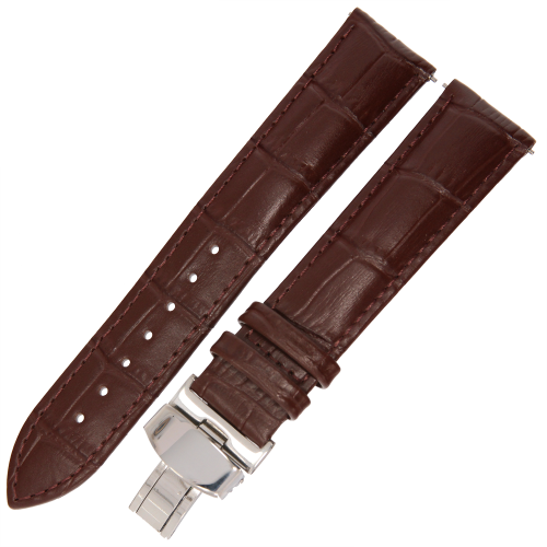 DILOY CP000336.02.20 - 20/18 - SKÓRA - Ciemny Brąz - Pasek skórzany do zegarka