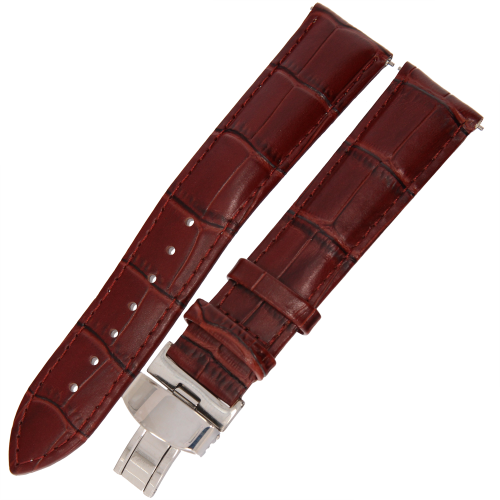 DILOY CP000336.08.20 - 20/18 - SKÓRA - Bordowy - Pasek skórzany do zegarka