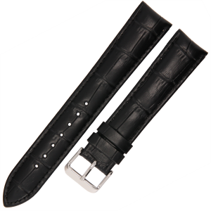 PACIFIC W87XL - CZARNY - 20mm - Skórzany pasek do zegarka