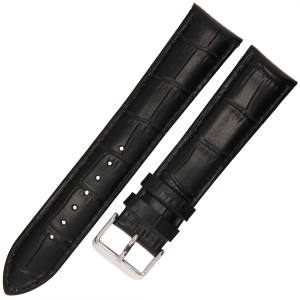 PACIFIC W87XL - CZARNY - 22mm - Skórzany pasek do zegarka