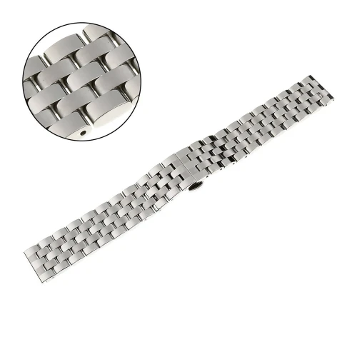 PACIFIC MB52 - Srebrna - 22mm - Stalowa bransoleta do zegarka