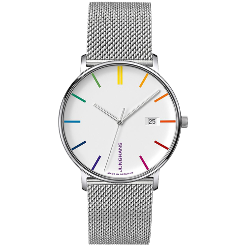 JUNGHANS 41/4580.44 - Form Quartz Bauhaus Edition 2025 - Męski - Zegarek na bransolecie mesh