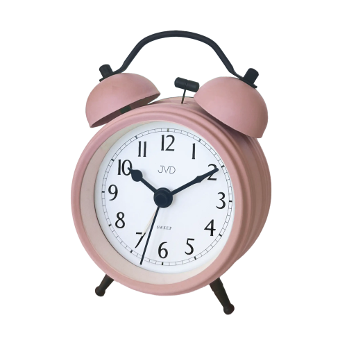 JVD SRP2218.2 - 9,5x13cm - RÓŻOWY - Budzik wskazówkowy